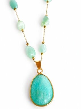 Genuine Aquamarine March Birthstone Gold Plated Pendant Necklace Gift

Elegant g